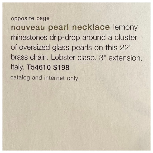 2005 Anthro “Nouveau Pearl Necklace” by Rada - Picture 7 of 16
